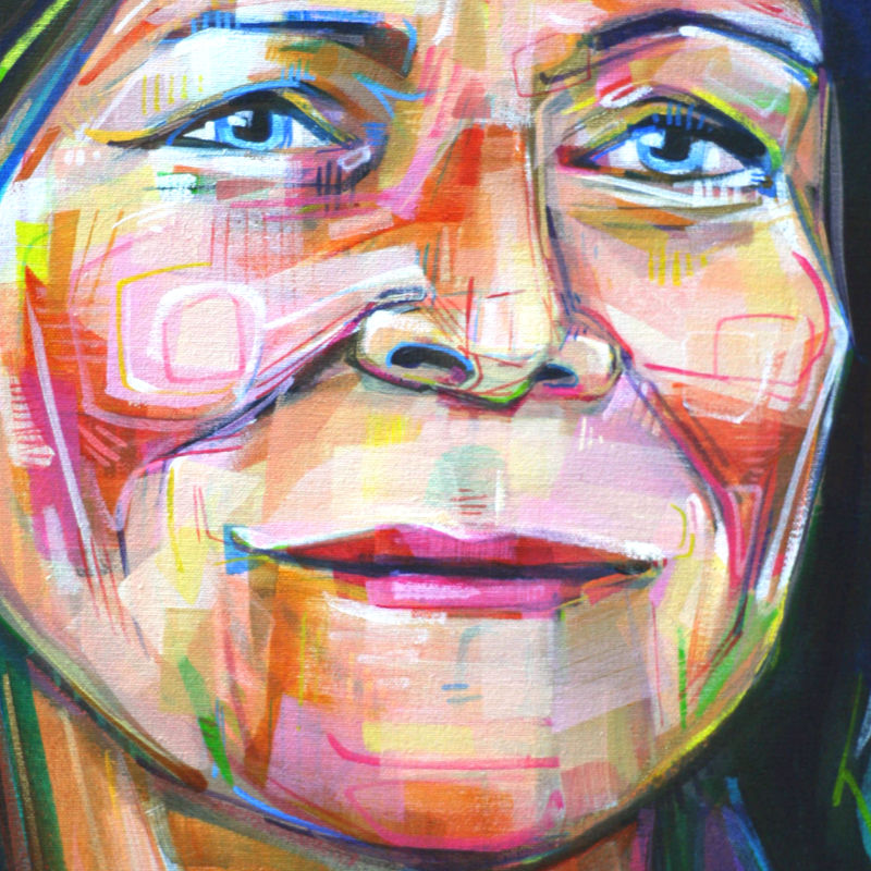 painterly portrait of a woman