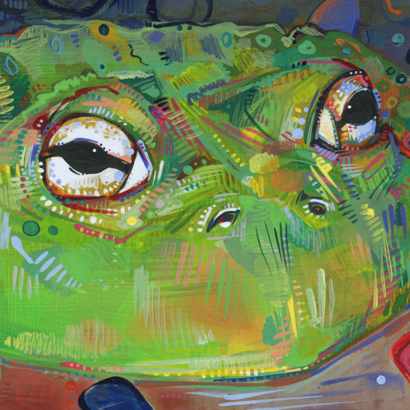 frog painting by queer artist Gwenn Seemel