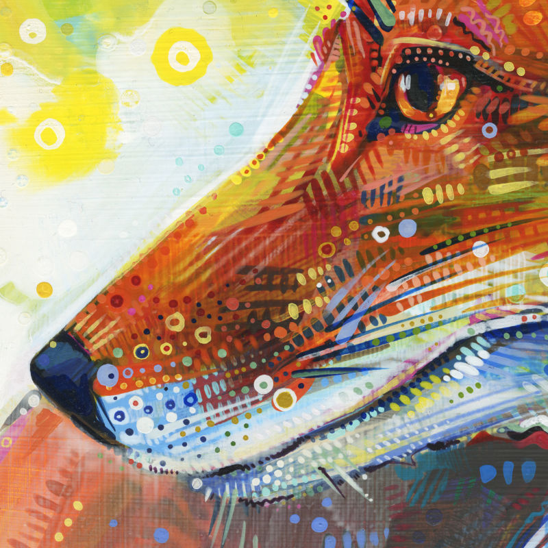 famous fox painting by wildlife artist Gwenn Seemel