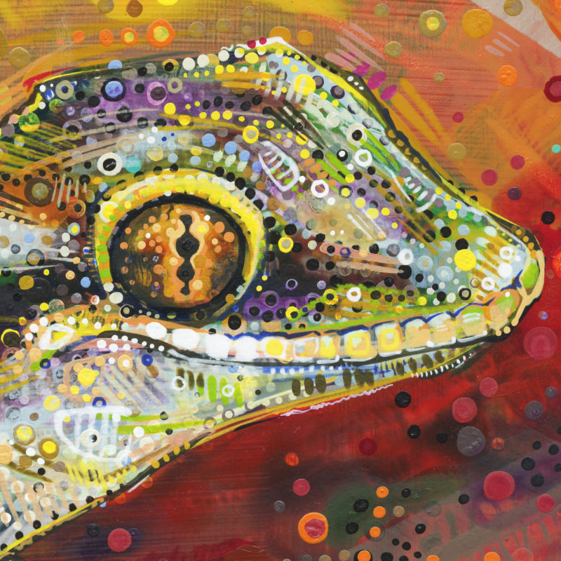 gecko image by great acrylic painter Gwenn Seemel