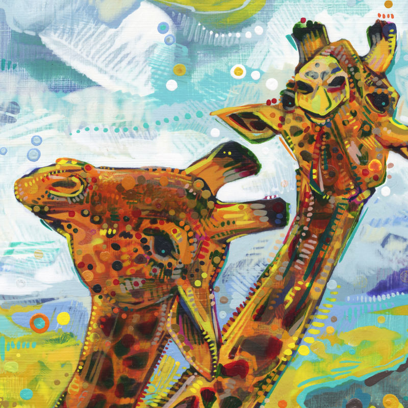 giraffe art by wildlife painter Gwenn Seemel