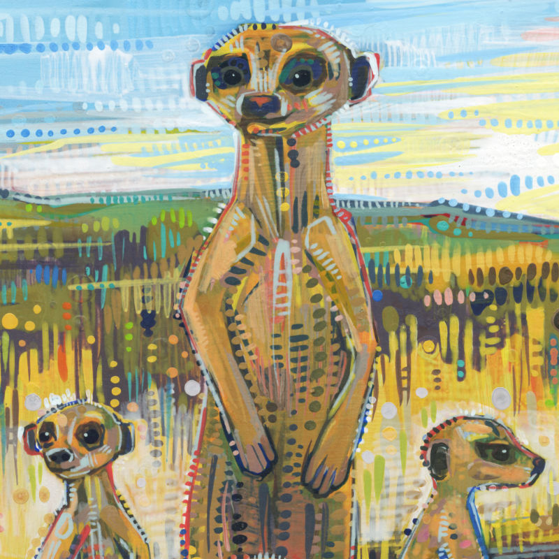 meerkat painting by cute artist Gwenn Seemel