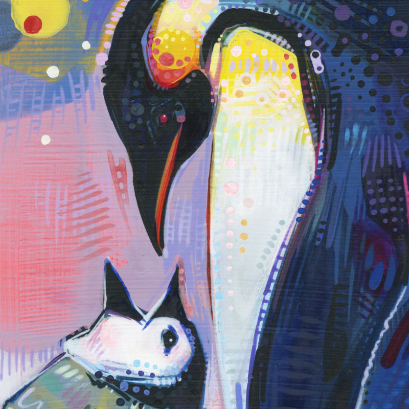 penguin painting by Gwenn Seemel