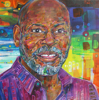 portrait d’un homme noir, œuvre d’art