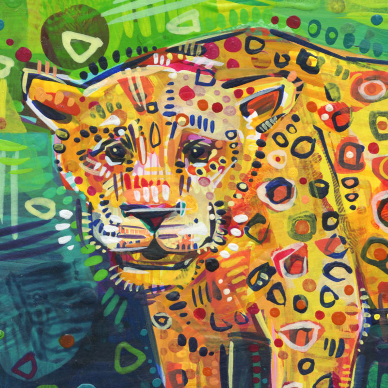 jaguar peint