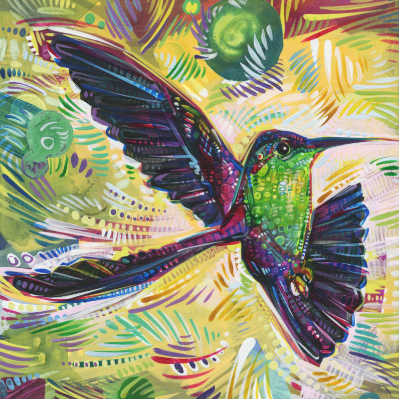 hummingbird painting