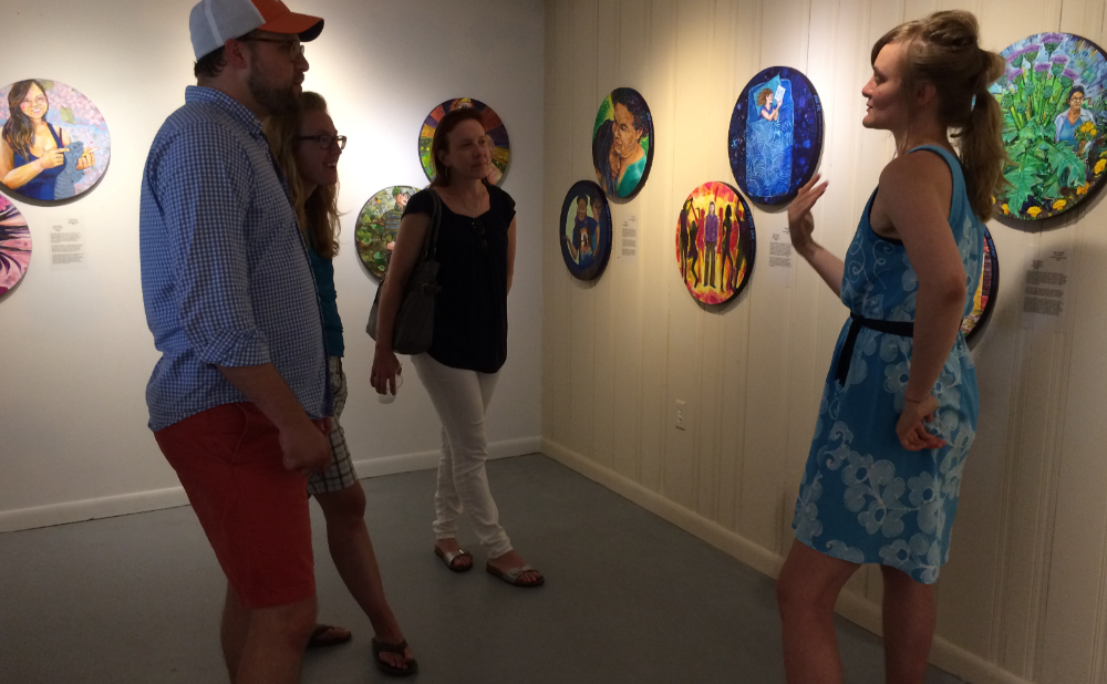 Gwenn Seemel at an opening for Empathetic Magic at the MT Burton Gallery in Surf City, New Jersey