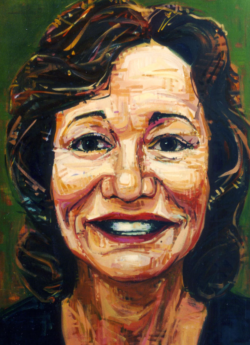 painted portrait of a Linda Yoshida
