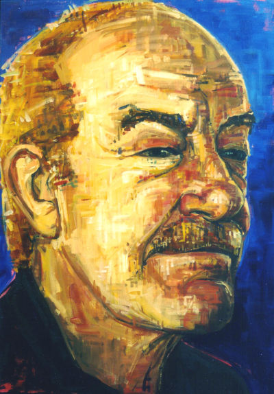 Herb Bensinger painted portrait by Portland artist Gwenn Seemel