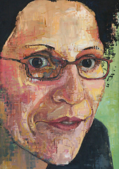 portrait peint à l’acrylique