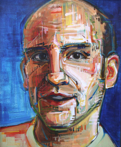 Darin Sands painted portrait artwork by Oregon artist Gwenn Seemel