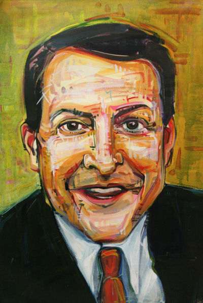 Pete Ferryman painted portrait artwork by Oregon artist Gwenn Seemel