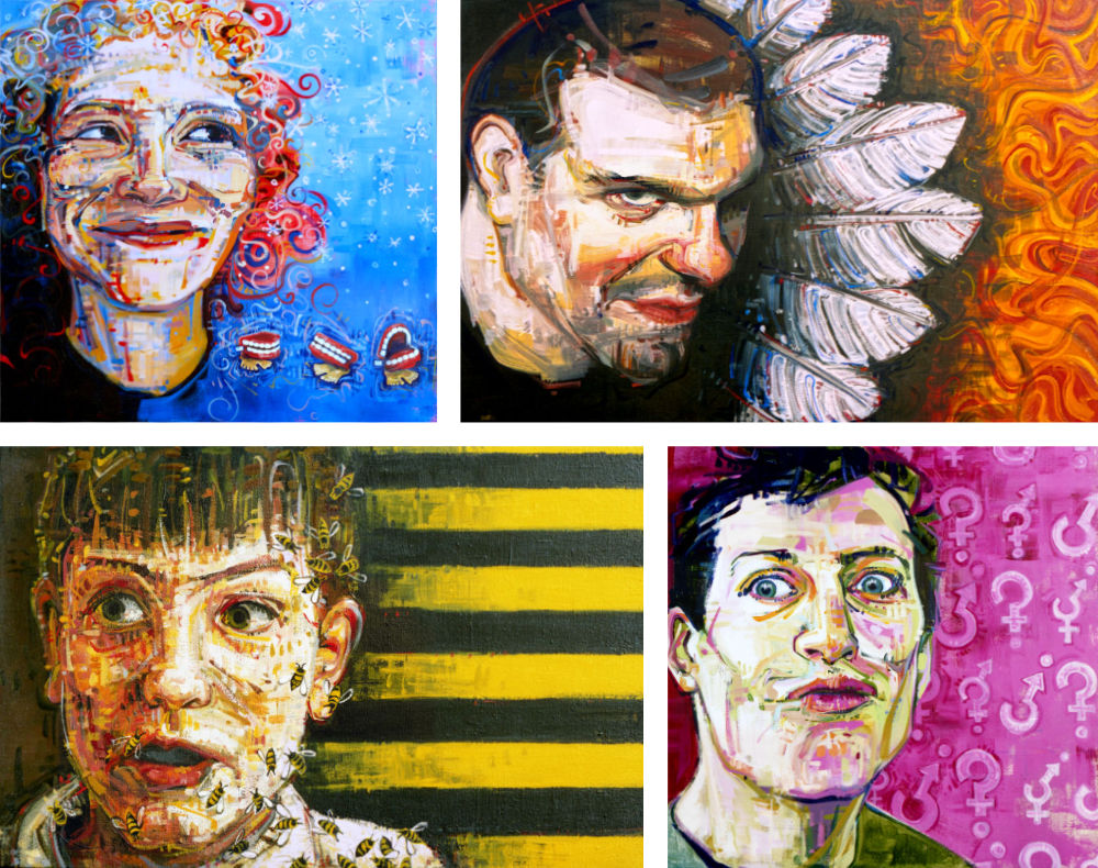 quatre portraits par Gwenn Seemel