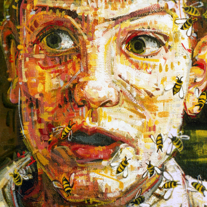 portrait en acrylique