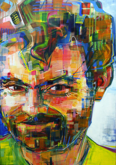Justin Oswald portrait painting artwork
