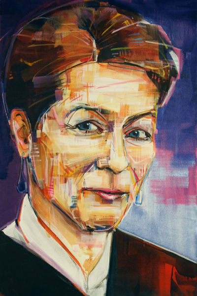 Judge Janice Wilson portrait painting by Portland artist Gwenn Seemel