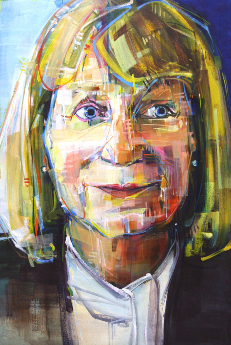 Laurie Monnes Anderson portrait peint en acrylique