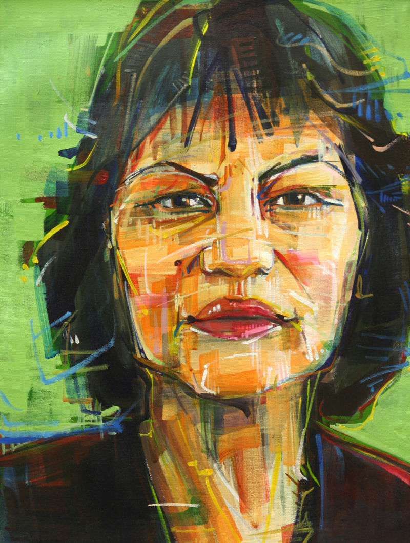 Maria Rojo de Steffey portrait peint en acrylique