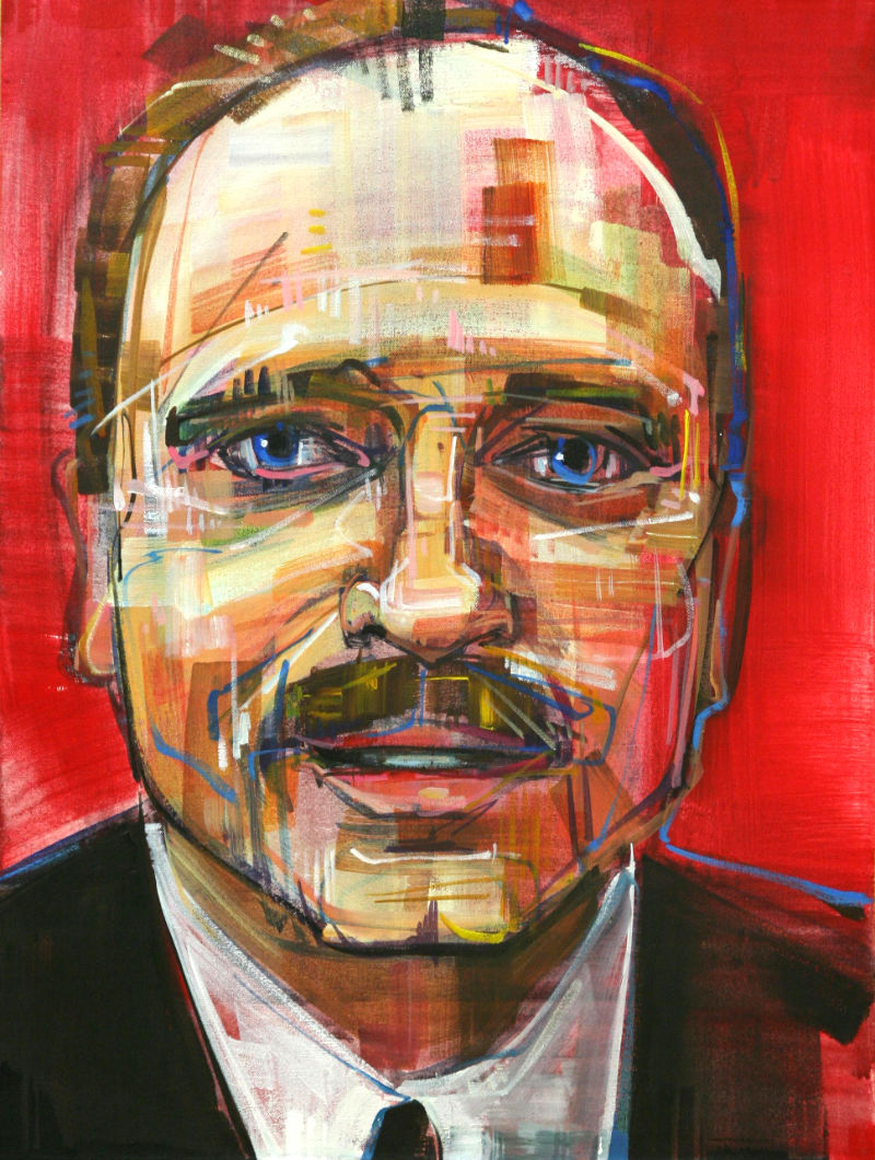 painted portrait of Randy Leonard