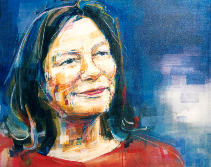 painted portrait of a hospice nurse
