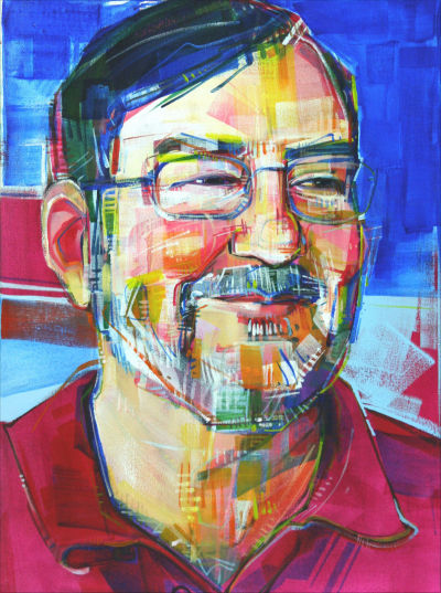 Andy Bryant portrait painted by Gwenn Seemel