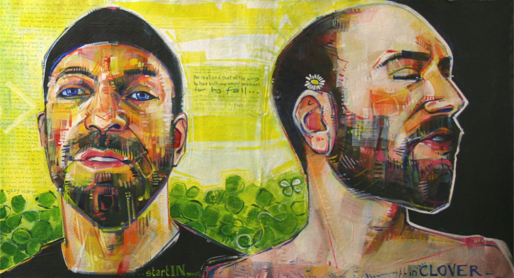 two portraits of one man