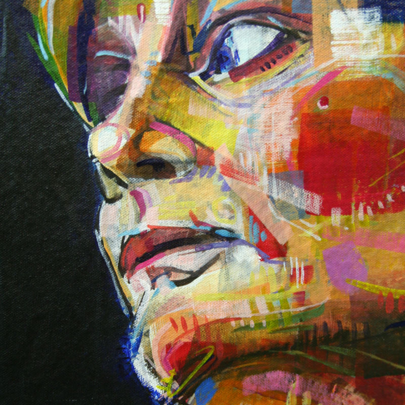 portrait peint en acrylique Gwenn Seemel