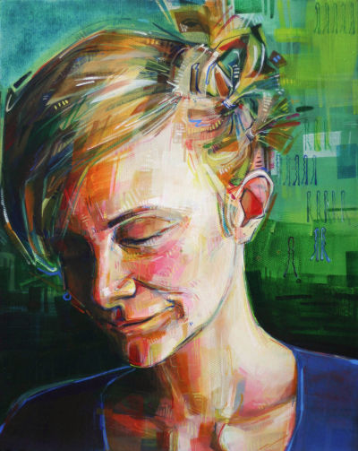 portrait of a woman with short hair