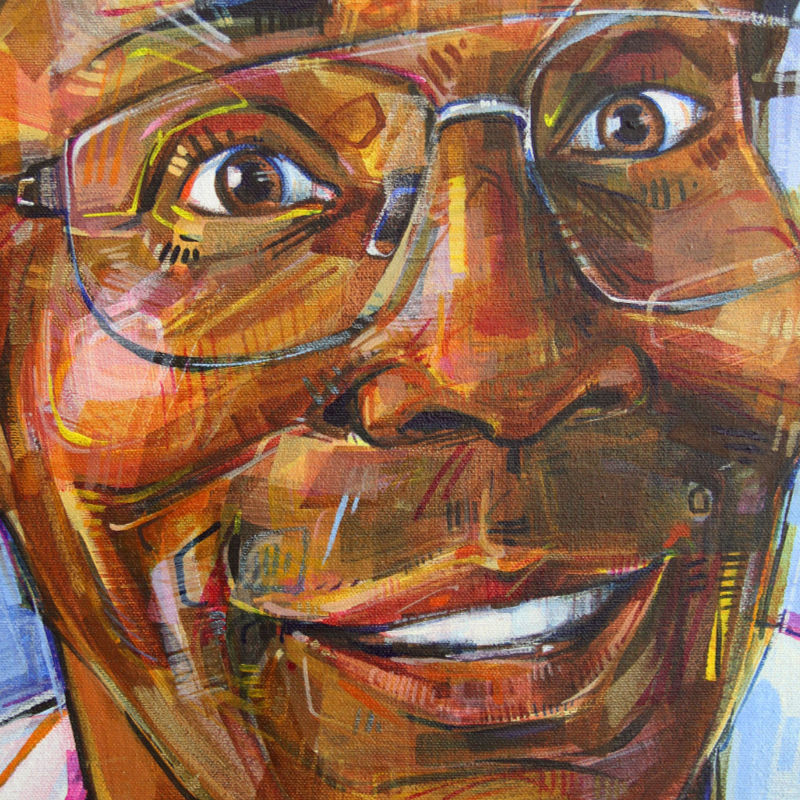 painted portrait of Working Kirk Reeves of Portland, Oregon