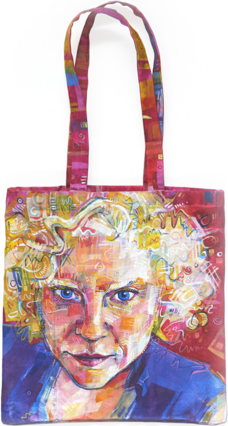 painted portrait bag of a sweet person