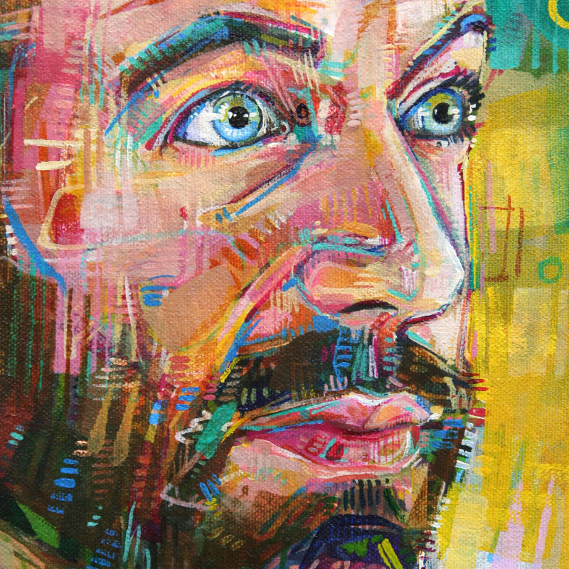 David Vanadia portrait peint en acrylique