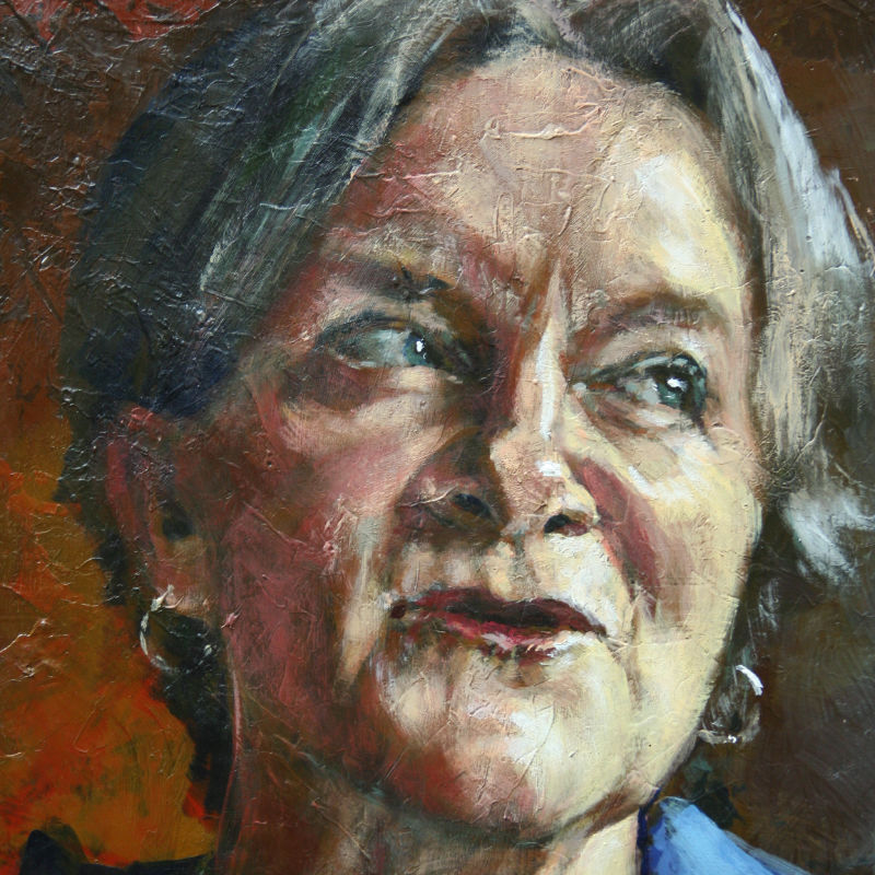 portrait peint en acrylique