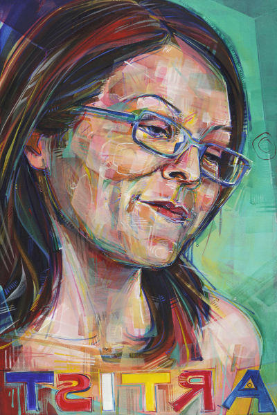 portrait de Becca Bernstein peint par Gwenn Seemel