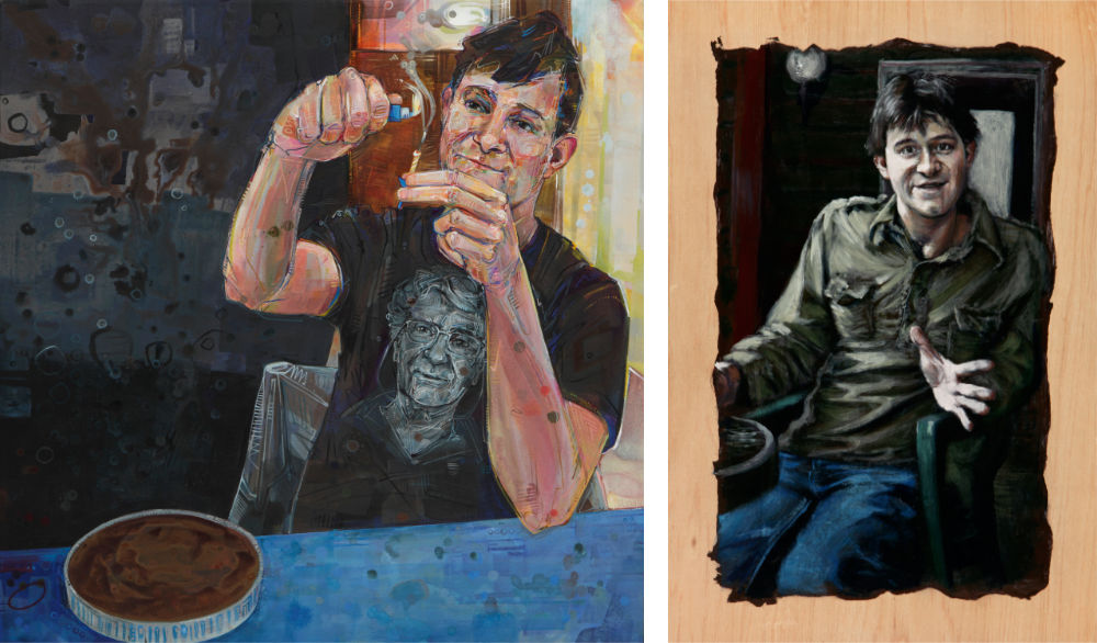portraits de la même personne peints par deux artistes