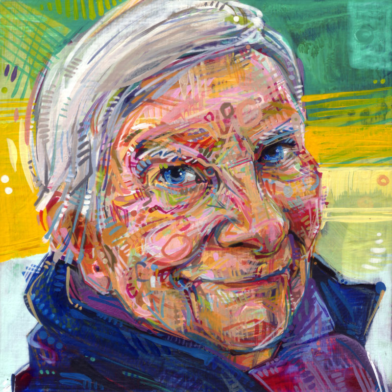 miniature painted portrait of a grandmother