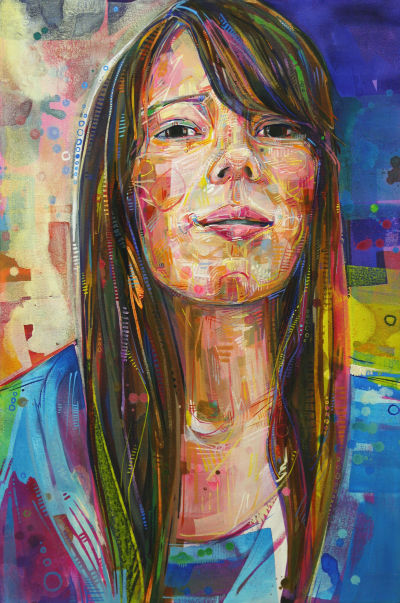 adolescent girl portrait painting