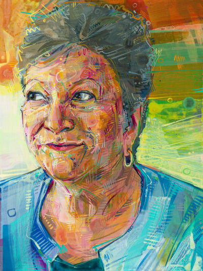 Lucille Vanadia painting by her daughter-in-law