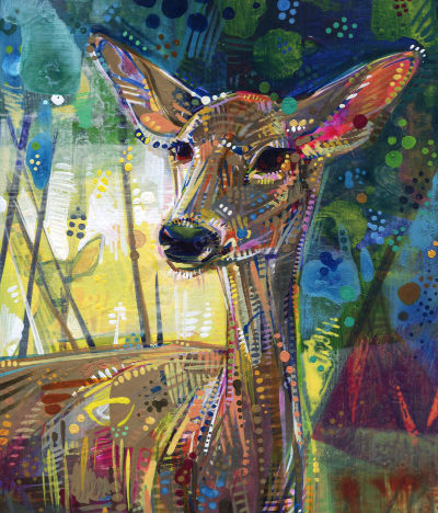 deer painting by wildlife artist Gwenn Seemel