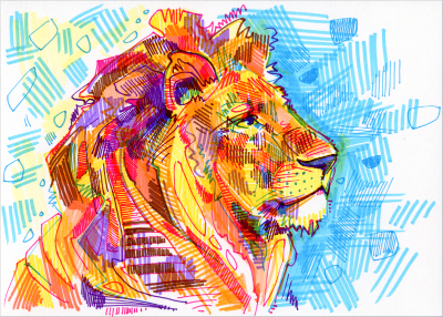 lion illustration par Gwenn Seemel