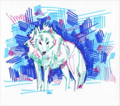 dessing loup blanc