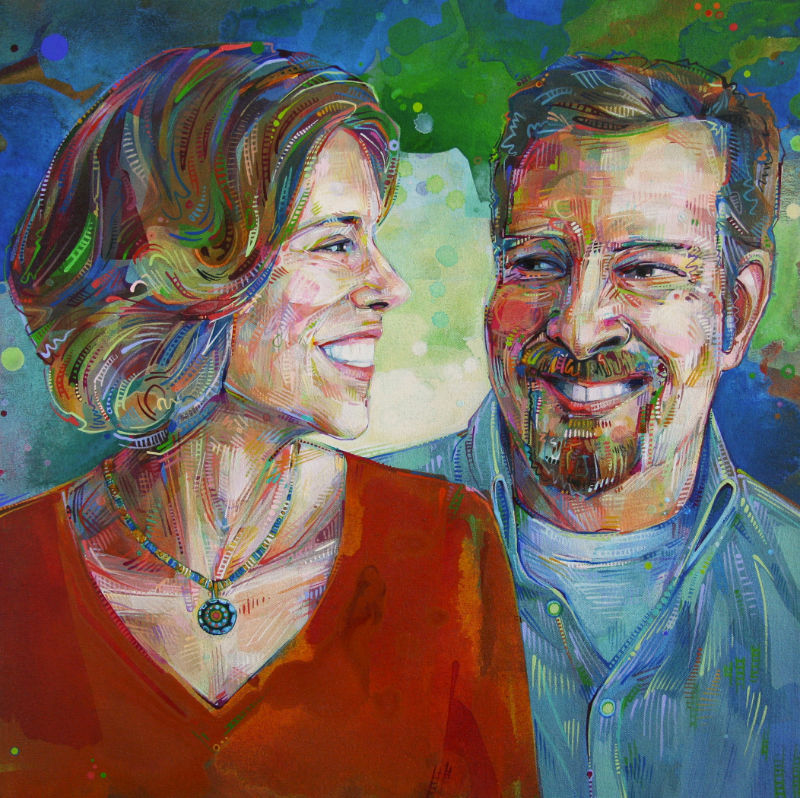 double portrait of a married couple