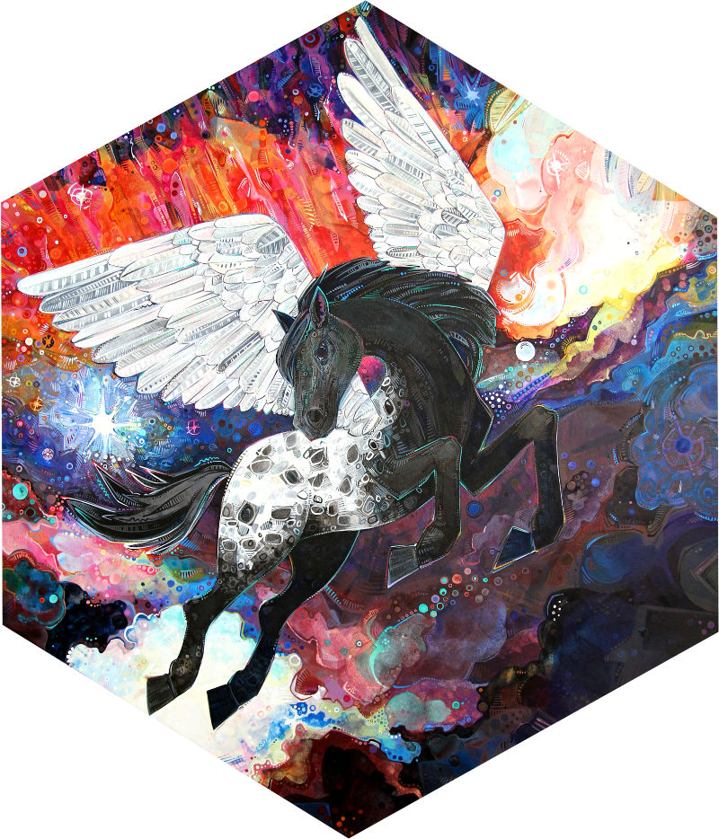 Appaloosa horse Pegasus in space