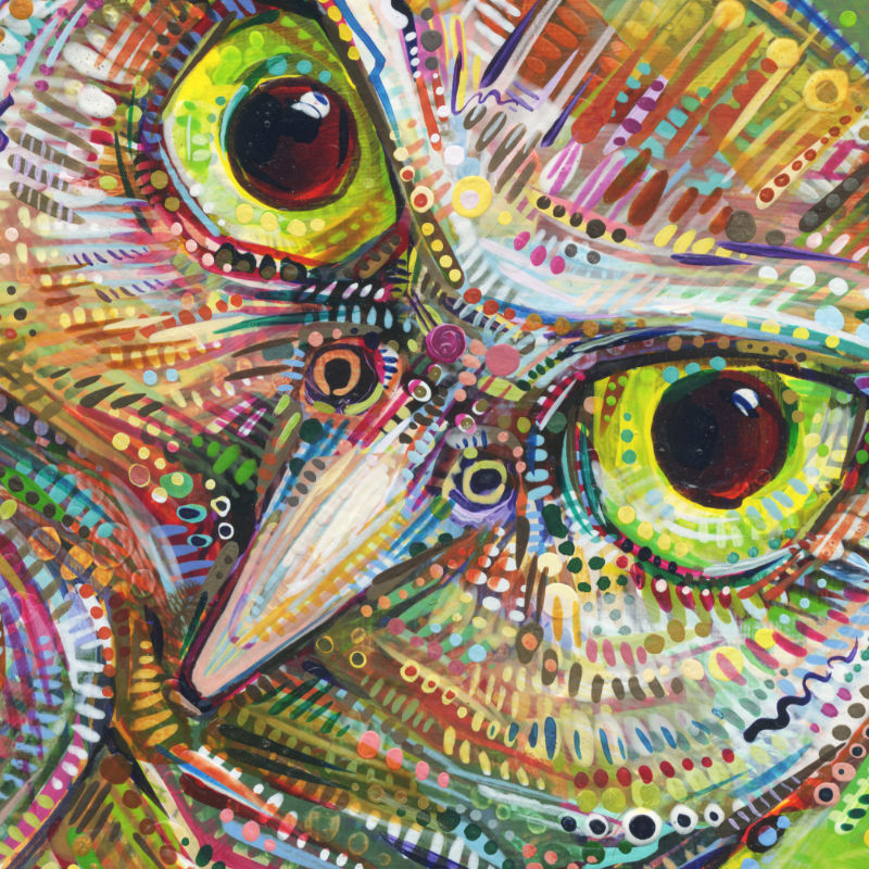 painting of an owl