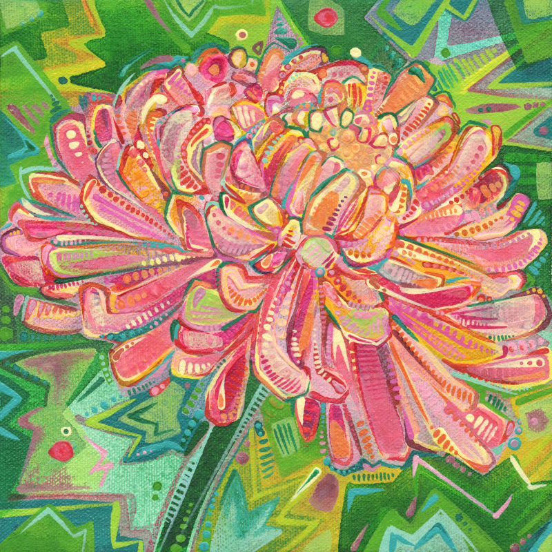 chrysanthème peinture