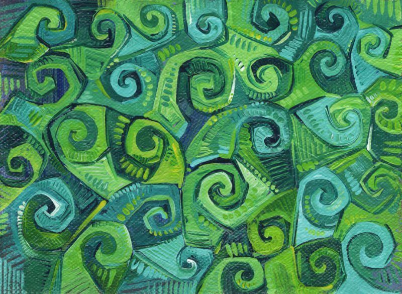 Gwenn Seemel swirly green design