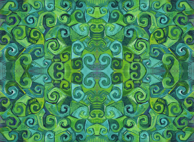 Gwenn Seemel swirly green design