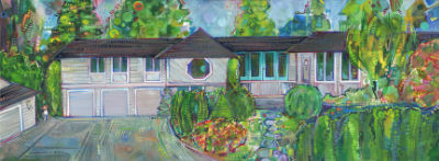 house portrait painting by Jersey artist Gwenn Seemel