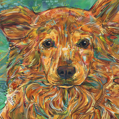 fine art portrait of a dog
