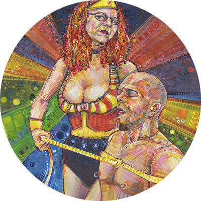portrait d’un couple fétiche, fan art Wonder Woman