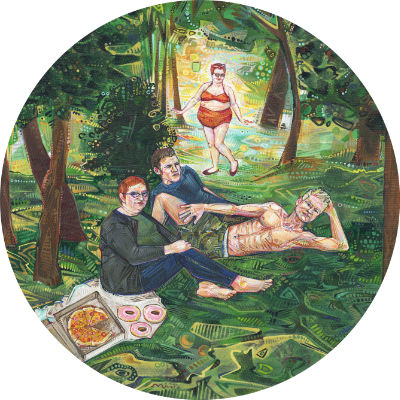 peinture d&rsquo;une femme gross et belle, peintes par Gwenn Seemel